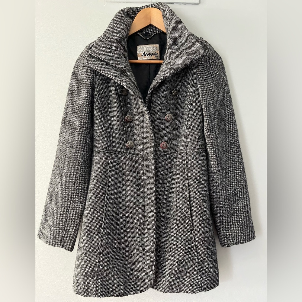 Guess Los Angeles grey wool pea coat size XS